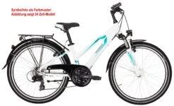 Pegasus Avanti 2018 21-Gang -Fahrradladen Pegasus Avanti 2018 26 Zoll Damen Trapez weiss petrol tuerkis 576 74238