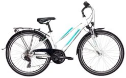 Pegasus Avanti 2021 18-Gang -Fahrradladen Pegasus Avanti 2021 26 Zoll Damen Trapez weiss tuerkis 526 74238 596 74244