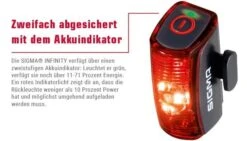 Sigma Infinity Mit Akku Für USB-Ladegerät -Fahrradladen Sigma Batterieruecklicht Rueckleuchte Infinity USB Akku 15200 4016224152001d