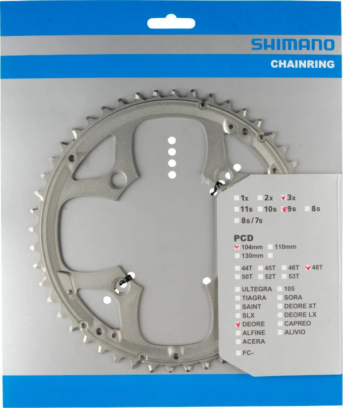 Shimano Deore 2000 4-Arm 44 Zähne N-Type IG Alu Silber Nicht Für Schutzring ! Y-1DS98020 3 Shimano Deore 2000 4-Arm 44 Zähne N-Type IG Alu Silber Nicht Für Schutzring ! Y-1DS98020