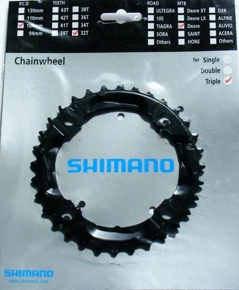 Shimano LX 2004 4-Arm 9-fach 32 Zähne Schwarz Alu Y-1E398020 3 Shimano LX 2004 4-Arm 9-fach 32 Zähne Schwarz Alu Y-1E398020