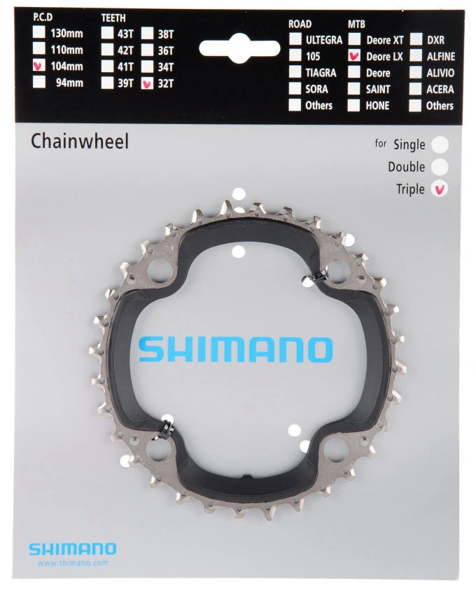 Shimano SLX Ab 2009 4-Arm 9-fach 32 Zähne AA-Type Stahl / Verbundwerkstoff Schwarz Y-1KF98040 3 Shimano SLX Ab 2009 4-Arm 9-fach 32 Zähne AA-Type Stahl / Verbundwerkstoff Schwarz Y-1KF98040