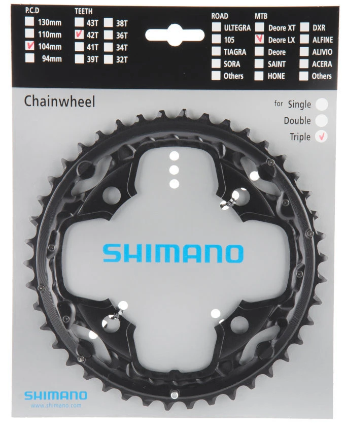 Shimano SLX Ab 2011 4-Arm 10-fach 42 Zähne AE-Type Alu Schwarz Y-1LU98030 3 Shimano SLX Ab 2011 4-Arm 10-fach 42 Zähne AE-Type Alu Schwarz Y-1LU98030
