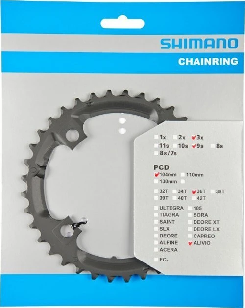 Shimano Alivio Ab 2011 36 Zähne U-Type Schwarz Y-1M298030 3 Shimano Alivio Ab 2011 36 Zähne U-Type Schwarz Y-1M298030