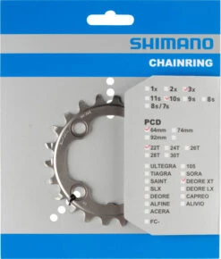 Shimano XT Ab 2014 4-Arm 10-fach 22 Zähne AN-Type Alu Silber Y-1NV22000